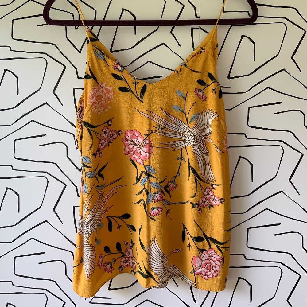 New Look Yellow Floral Camisole. Size US 4